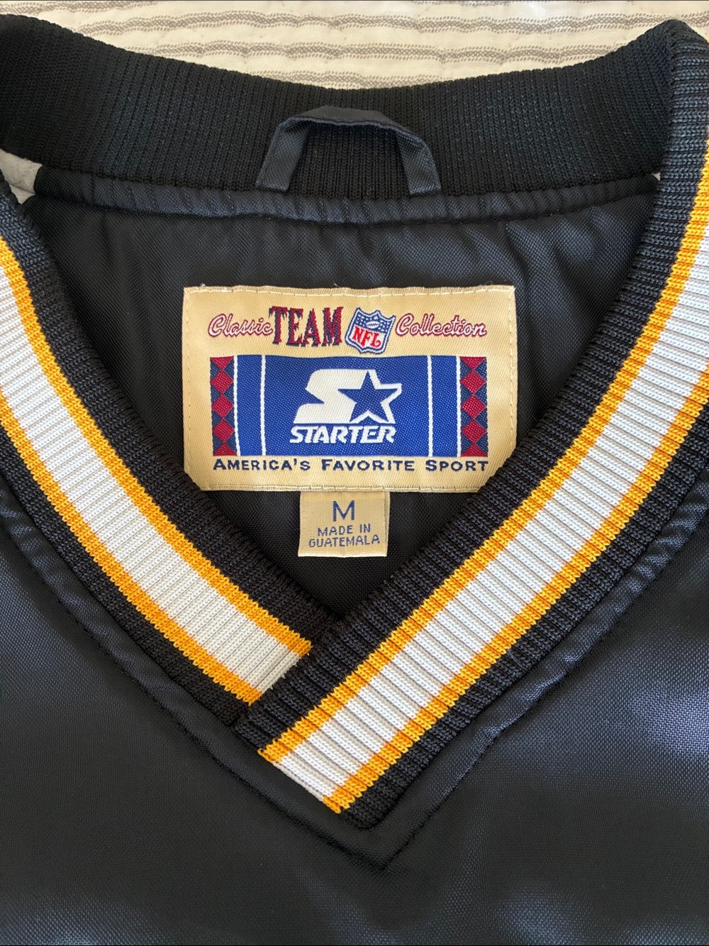 Vintage 90’s Pittsburgh Steelers NFL Sz, M, Black Pullover, Starter Jacket - Picture 3 of 13